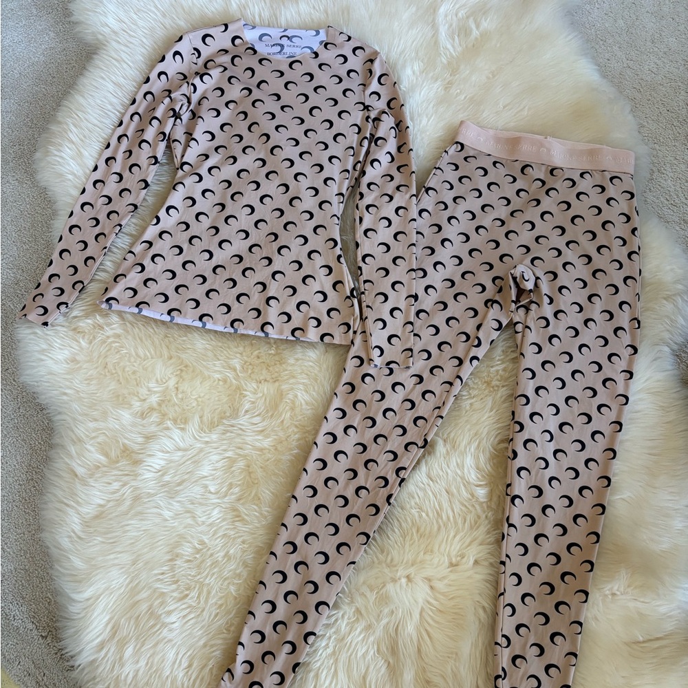 Marine Serre Beige and Black moon set
